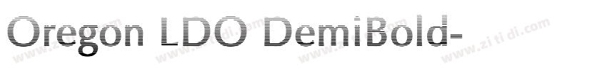 Oregon LDO DemiBold字体转换